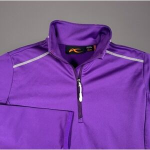 Kjus Performance 1/4 Zip Women 38/M Purple Long Sleeve Pullover -EUC